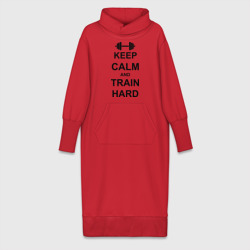 Платье удлиненное хлопок Keep calm and train hard