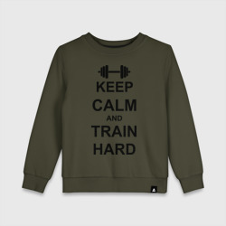 Детский свитшот хлопок Keep calm and train hard