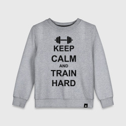 Детский свитшот хлопок Keep calm and train hard