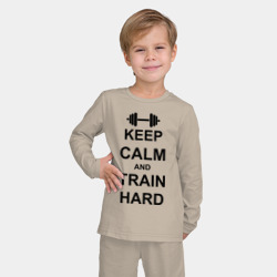 Детская пижама с лонгсливом хлопок Keep calm and train hard - фото 2