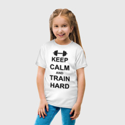 Детская футболка хлопок Keep calm and train hard - фото 2