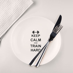 Тарелка Keep calm and train hard