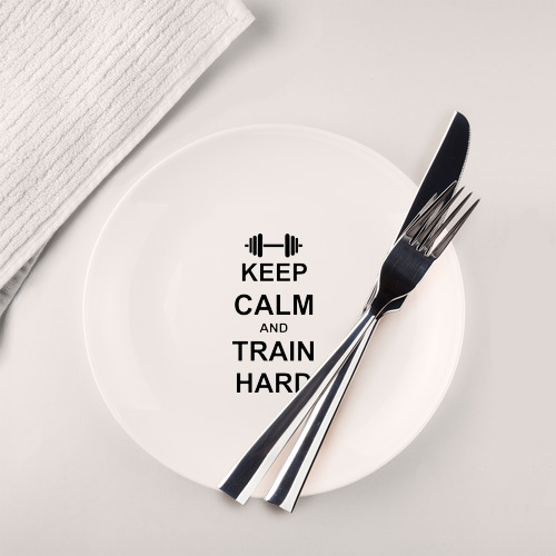 Тарелка Keep calm and train hard - фото 2