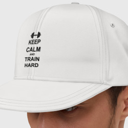 Кепка снепбек с прямым козырьком Keep calm and train hard