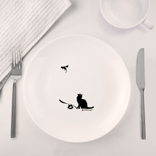 Набор: тарелка + кружка Cat and supermouse Banksy - фото 4