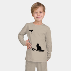 Детская пижама с лонгсливом хлопок Cat and supermouse Banksy - фото 2