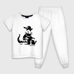 Детская пижама хлопок Gangsta rat Banksy