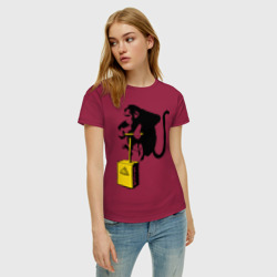 Женская футболка хлопок TNT monkey Banksy - фото 2