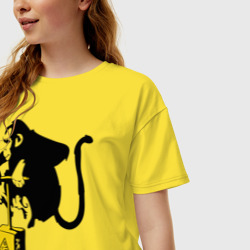 Женская футболка хлопок Oversize TNT monkey Banksy - фото 2