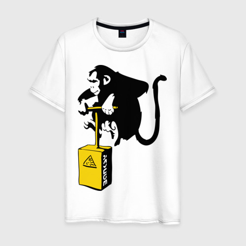 Мужская футболка хлопок TNT monkey (Banksy) Фото 01 Мужская футболка хлопок TNT monkey (Banksy) Фото 01