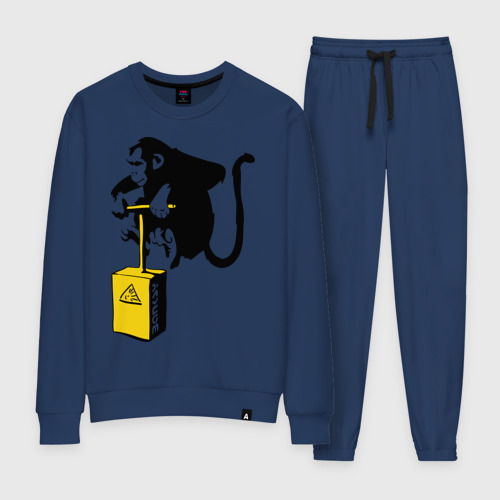 Женский костюм хлопок TNT monkey Banksy, цвет темно-синий