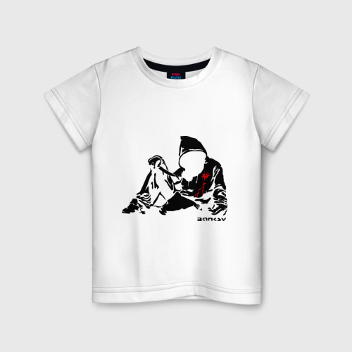 Детская футболка хлопок Раненый парень (Banksy)
