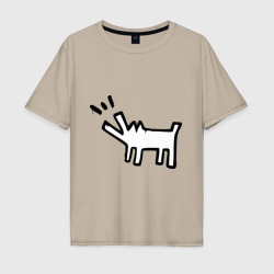 Мужская футболка хлопок Oversize Собака Banksy