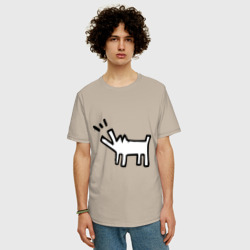Мужская футболка хлопок Oversize Собака Banksy - фото 2