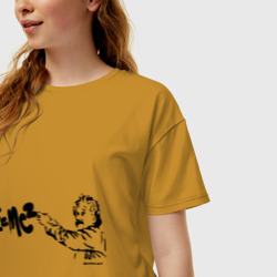 Женская футболка хлопок Oversize E=MC2 - фото 2
