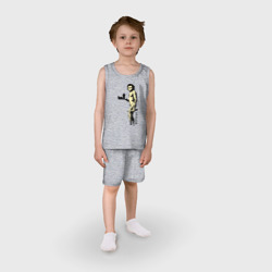 Детская пижама с шортами хлопок Древний человек Бэнкси - фото 2