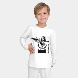 Детская пижама с лонгсливом хлопок Мона Лиза с базукой - фото 2