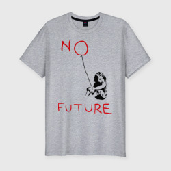 Мужская футболка хлопок Slim No future Banksy