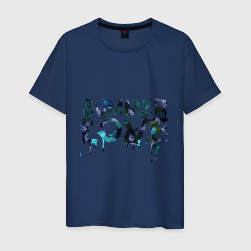 Мужская футболка хлопок Summer love, цвет темно-синий
