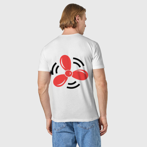 Мужская футболка хлопок Вечный двигатель-прыгатель, цвет белый - фото 4