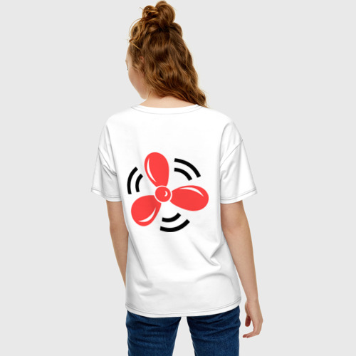 Женская футболка хлопок Oversize Вечный двигатель-прыгатель, цвет белый - фото 4