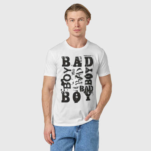 Мужская футболка хлопок Bad boy, цвет белый - фото 3