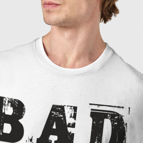 Мужская футболка хлопок Bad boy, цвет белый - фото 6