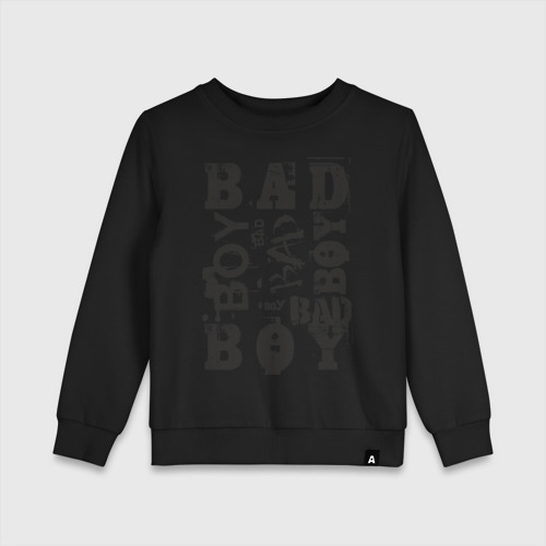 Детский свитшот хлопок Bad boy, цвет черный