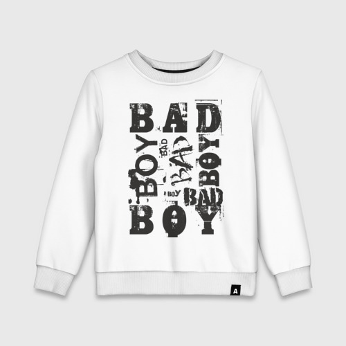 Детский свитшот хлопок Bad boy, цвет белый