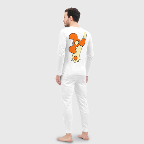 Мужская пижама с лонгсливом хлопок Пропеллер на спине, цвет белый - фото 4