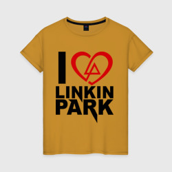 Женская футболка хлопок I love Linkin Park