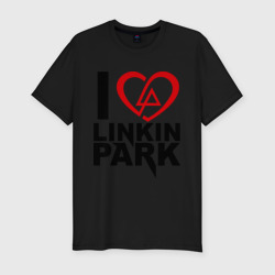 Мужская футболка хлопок Slim I love Linkin Park