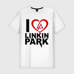 Мужская футболка хлопок Slim I love Linkin Park