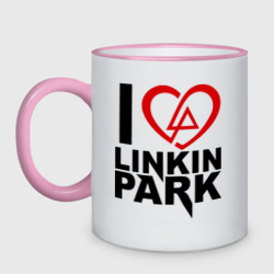 Кружка двухцветная I love Linkin Park