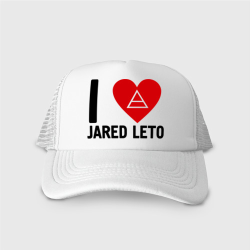 Кепка тракер с сеткой I love Jared Leto, цвет белый