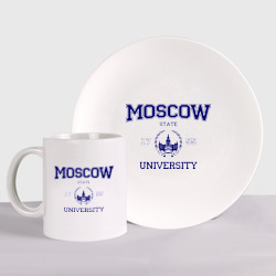 MGU Moscow University – Набор: тарелка + кружка с принтом купить