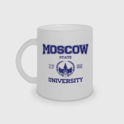 Кружка матовая стеклянная MGU Moscow University