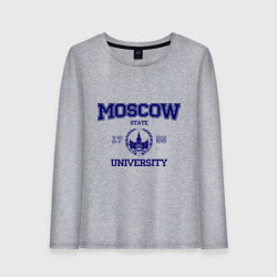 Женский лонгслив хлопок MGU Moscow University