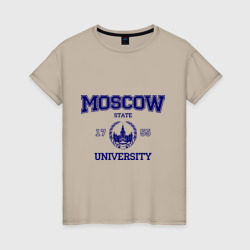 Женская футболка хлопок MGU Moscow University