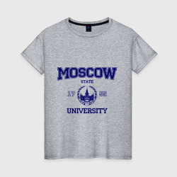Женская футболка хлопок MGU Moscow University