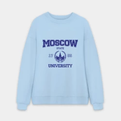 Мужской свитшот oversize без начеса хлопок MGU Moscow University