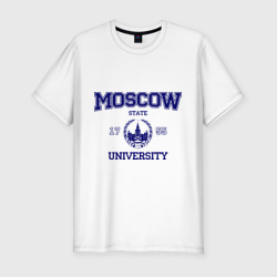 Мужская футболка хлопок Slim MGU Moscow University