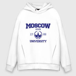 MGU Moscow University – Мужское худи Oversize хлопок с принтом купить со скидкой в -21%