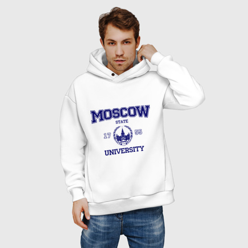 Мужское худи Oversize хлопок MGU Moscow University - фото 3