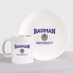 Набор: тарелка + кружка BAUMAN University