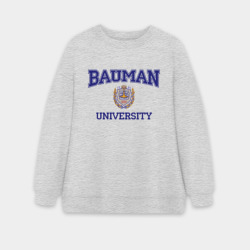 Женский свитшот oversize без начеса хлопок Bauman University