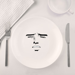 Набор: тарелка + кружка Гримаса лицо в стиле аниме мем - фото 2