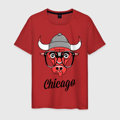 Мужская футболка хлопок Chicago swag, цвет красный