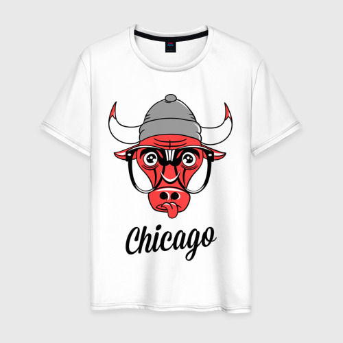 Мужская футболка хлопок Chicago swag, цвет белый