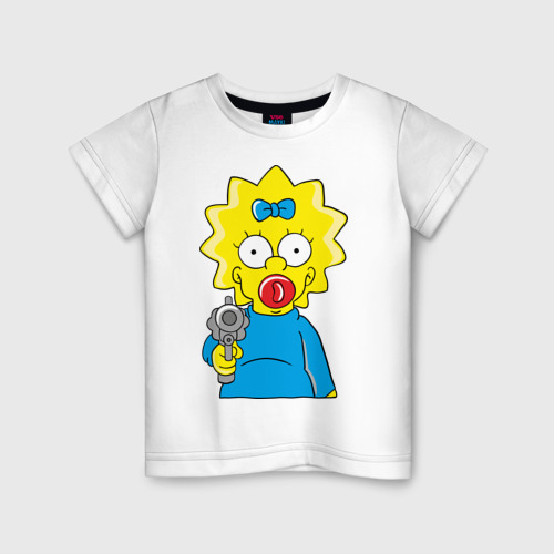 Детская футболка хлопок Мэгги с револьвером